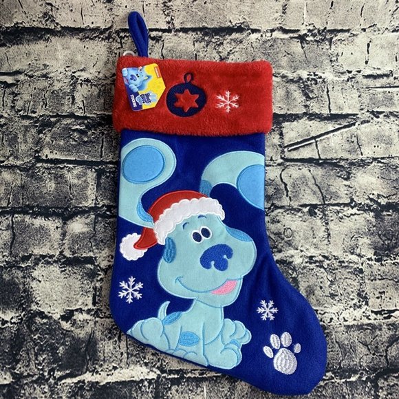 Nickelodeon Other - Nickelodeon Blues Clues 18" Christmas Stocking Snowflakes Paws